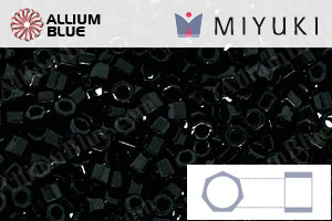 MIYUKI Delica® Seed Beads (DBMC0010) 10/0 Hex Cut Medium - Black