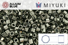 MIYUKI Delica® Seed Beads (DBMC0022) 10/0 Hex Cut Medium - Metallic Dark Bronze