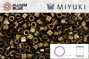MIYUKI Delica® Seed Beads (DBMC0022) 10/0 Hex Cut Medium - Metallic Dark Bronze - 關閉視窗 >> 可點擊圖片