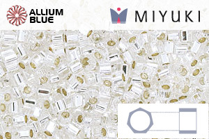 MIYUKI Delica® Seed Beads (DBMC0041) 10/0 Hex Cut Medium - Silver Lined Crystal - 關閉視窗 >> 可點擊圖片