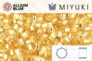 MIYUKI Delica® Seed Beads (DBMC0042) 10/0 Hex Cut Medium - Silver Lined Gold - 關閉視窗 >> 可點擊圖片