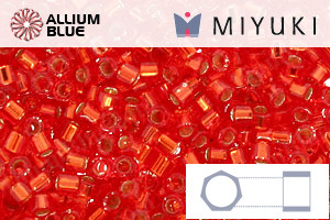 MIYUKI Delica® Seed Beads (DBMC0043) 10/0 Hex Cut Medium - Silver Lined Flame Red - 关闭视窗 >> 可点击图片