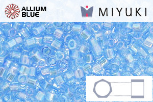MIYUKI Delica® Seed Beads (DBMC0176) 10/0 Hex Cut Medium - Transparent Aqua AB - 關閉視窗 >> 可點擊圖片