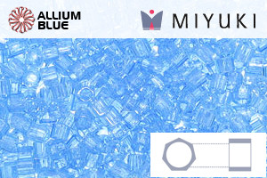 MIYUKI Delica® Seed Beads (DBMC0706) 10/0 Hex Cut Medium - Transparent Aqua - Click Image to Close