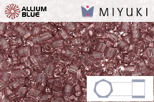 MIYUKI Delica® Seed Beads (DBMC0711) 10/0 Hex Cut Medium - Transparent Smoky Amethyst