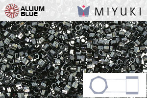 MIYUKI Delica® Seed Beads (DBSC0001) 15/0 Hex Cut Small - Metallic Gunmetal - Haga Click en la Imagen para Cerrar