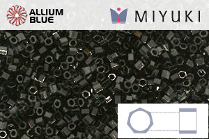 MIYUKI Delica® Seed Beads (DBSC0010) 15/0 Hex Cut Small - Black - 關閉視窗 >> 可點擊圖片