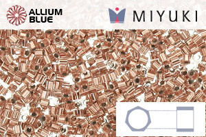 MIYUKI Delica® Seed Beads (DBSC0037) 15/0 Hex Cut Small - Copper Lined Crystal - 關閉視窗 >> 可點擊圖片
