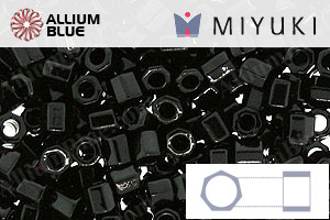 MIYUKI Delica® Seed Beads (DBLC0010) 8/0 Hex Cut Large - Black - 关闭视窗 >> 可点击图片