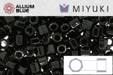 MIYUKI Delica® Seed Beads (DBLC0010) 8/0 Hex Cut Large - Black