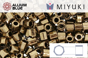 MIYUKI Delica® Seed Beads (DBLC0022) 8/0 Hex Cut Large - Metallic Dark Bronze