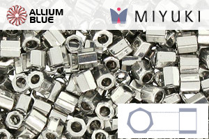 MIYUKI Delica® Seed Beads (DBLC0038) 8/0 Hex Cut Large - Palladium Plated