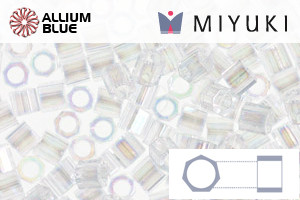 MIYUKI Delica® Seed Beads (DBLC0051) 8/0 Hex Cut Large - Crystal AB - 关闭视窗 >> 可点击图片