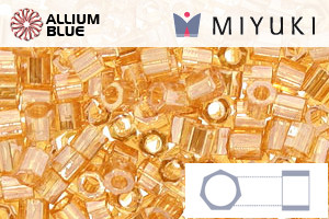 MIYUKI Delica® Seed Beads (DBLC0099) 8/0 Hex Cut Large - Transparent Light Topaz Luster - 關閉視窗 >> 可點擊圖片
