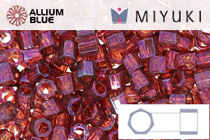 MIYUKI Delica® Seed Beads (DBLC0104) 8/0 Hex Cut Large - Claret Rainbow Gold Luster - 关闭视窗 >> 可点击图片