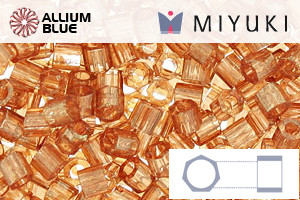 MIYUKI Delica® Seed Beads (DBLC0121) 8/0 Hex Cut Large - Apricot Topaz Gold Luster - 关闭视窗 >> 可点击图片