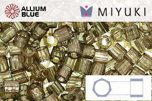 MIYUKI Delica® Seed Beads (DBLC0123) 8/0 Hex Cut Large - Transparent Smoky Olive Luster - 关闭视窗 >> 可点击图片