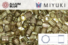 MIYUKI Delica® Seed Beads (DBLC0123) 8/0 Hex Cut Large - Transparent Smoky Olive Luster