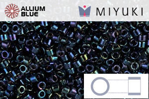MIYUKI Delica® Seed Beads (DB0002) 11/0 Round - Metallic Dark Blue Iris