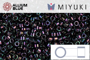 MIYUKI Delica® Seed Beads (DB0004) 11/0 Round - Metallic Dark Plum Iris - Haga Click en la Imagen para Cerrar