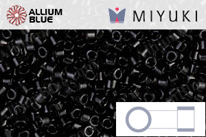 MIYUKI Delica® Seed Beads (DB0010) 11/0 Round - Black - Click Image to Close