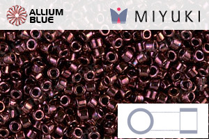 MIYUKI Delica® Seed Beads (DB0012) 11/0 Round - Metallic Dark Raspberry - 關閉視窗 >> 可點擊圖片