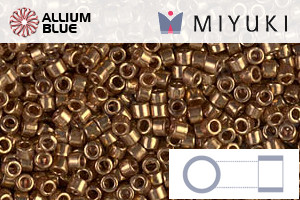 MIYUKI Delica® Seed Beads (DB0022L) 11/0 Round - Metallic Light Bronze