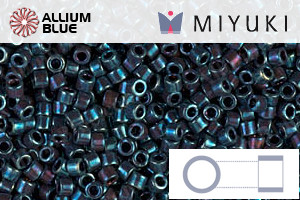 MIYUKI Delica® Seed Beads (DB0025) 11/0 Round - Metallic Blue Iris - Click Image to Close