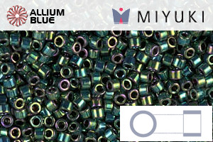 MIYUKI Delica® Seed Beads (DB0027) 11/0 Round - Metallic Dark Green Iris