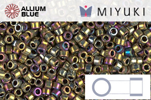 MIYUKI Delica® Seed Beads (DB0029) 11/0 Round - Metallic Purple Gold Iris - 關閉視窗 >> 可點擊圖片