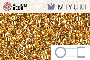 MIYUKI Delica® Seed Beads (DB0031) 11/0 Round - 24kt Gold Plated