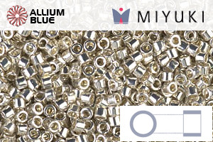 MIYUKI Delica® Seed Beads (DB0035) 11/0 Round - Galvanized Silver
