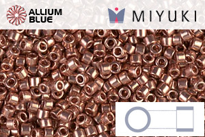 MIYUKI Delica® Seed Beads (DB0040) 11/0 Round - Copper Plated