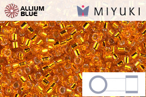 MIYUKI Delica® Seed Beads (DB0045) 11/0 Round - Silver Lined Orange - 关闭视窗 >> 可点击图片