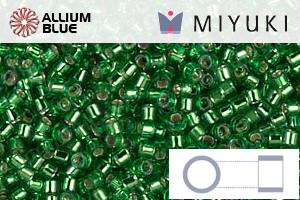 MIYUKI Delica® Seed Beads (DB0046) 11/0 Round - Silver Lined Green - Click Image to Close