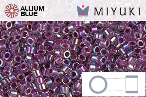 MIYUKI Delica® Seed Beads (DB0056) 11/0 Round - Raspberry Lined Crystal AB - Haga Click en la Imagen para Cerrar