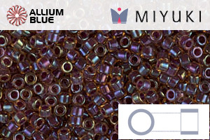 MIYUKI Delica® Seed Beads (DB0061) 11/0 Round - Wine Lined Light Topaz Luster - Haga Click en la Imagen para Cerrar