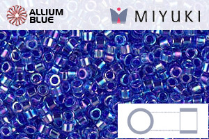 MIYUKI Delica® Seed Beads (DB0063) 11/0 Round - CobaLight Lined Sapphire AB