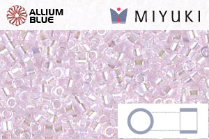 MIYUKI Delica® Seed Beads (DB0071) 11/0 Round - Transparent Pink AB - Haga Click en la Imagen para Cerrar