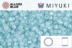 MIYUKI Delica® Seed Beads (DB0078) 11/0 Round - Aqua Mist Lined Crystal Luster