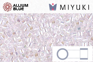 MIYUKI Delica® Seed Beads (DB0082) 11/0 Round - Transparent Pale Pink AB - 關閉視窗 >> 可點擊圖片