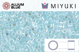 MIYUKI Delica® Seed Beads (DB0083) 11/0 Round - Transparent Pale Aqua AB - Haga Click en la Imagen para Cerrar