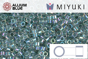 MIYUKI Delica® Seed Beads (DB0084) 11/0 Round - Sea Foam Lined Crystal AB - Haga Click en la Imagen para Cerrar