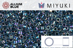 MIYUKI Delica® Seed Beads (DB0085) 11/0 Round - Blue Lined Aqua AB - 關閉視窗 >> 可點擊圖片