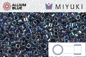 MIYUKI Delica® Seed Beads (DB0086) 11/0 Round - Noir Lined Crystal AB - 關閉視窗 >> 可點擊圖片