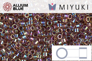 MIYUKI Delica® Seed Beads (DB0091) 11/0 Round - Inside Dyed Amethyst Gold AB - Haga Click en la Imagen para Cerrar