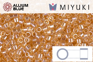MIYUKI Delica® Seed Beads (DB0099) 11/0 Round - Transparent Light Topaz Luster - Click Image to Close