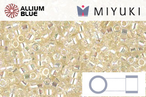 MIYUKI Delica® Seed Beads (DB0109) 11/0 Round - Crystal Ivory Gold Luster