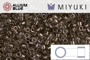 MIYUKI Delica® Seed Beads (DB0123) 11/0 Round - Transparent Smoky Olive Luster