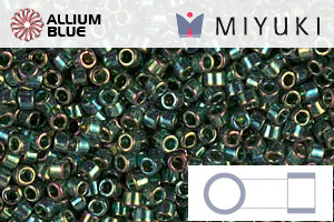 MIYUKI Delica® Seed Beads (DB0125) 11/0 Round - Emerald Gold Luster